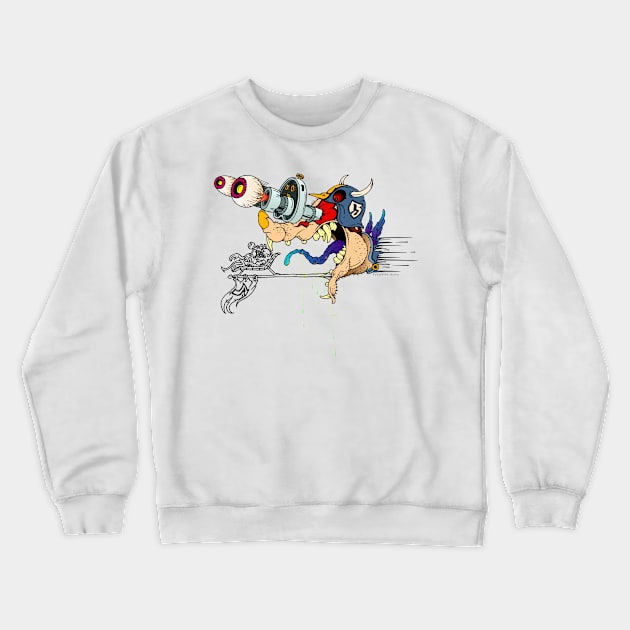 skater turtle bike light Crewneck Sweatshirt by roombirth